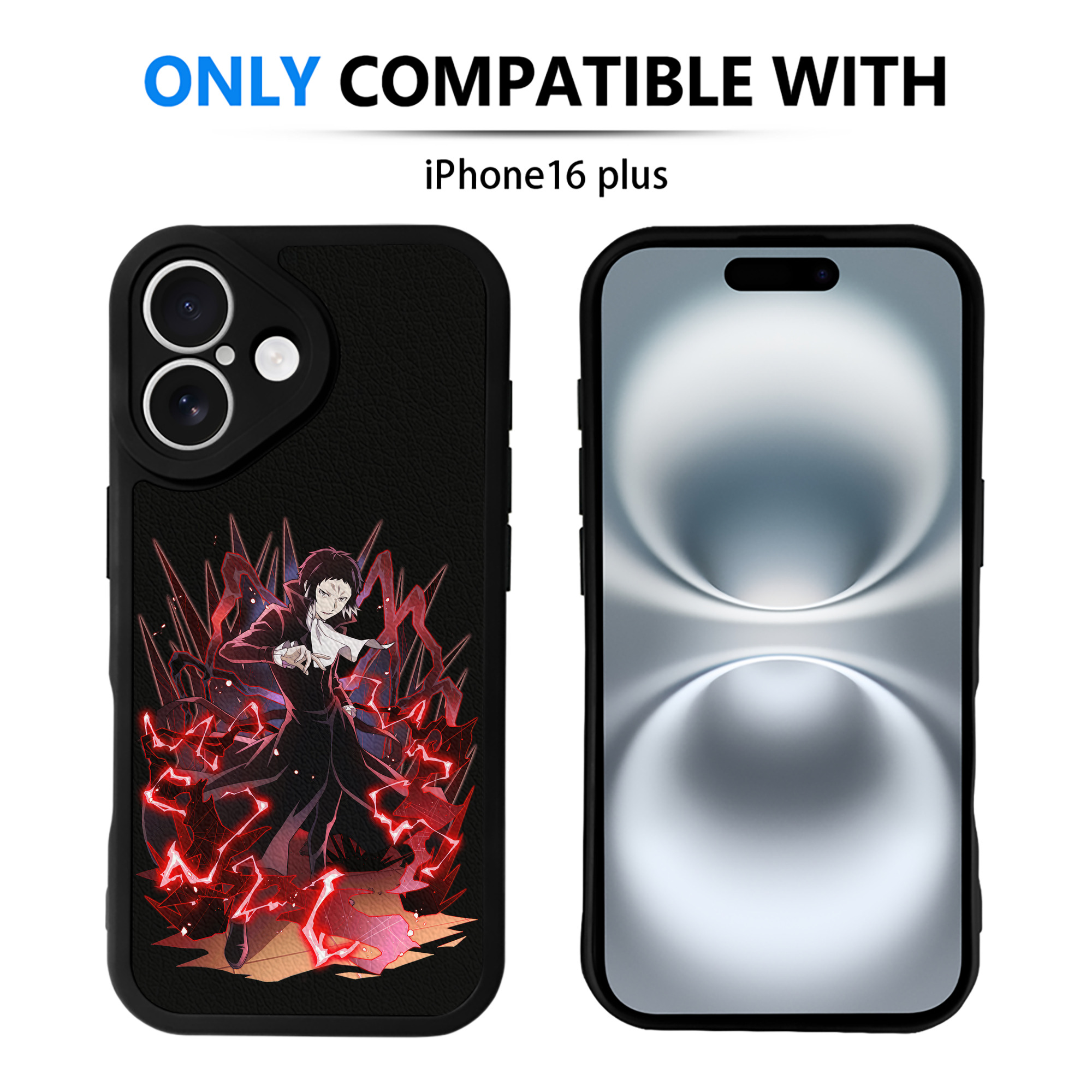 （画像用） 文豪ストレイドッグス Bungo Stray Dogs 【iPhone 16シリーズ対応】シリコンスマホケース（レザー調） 材質：シリコン